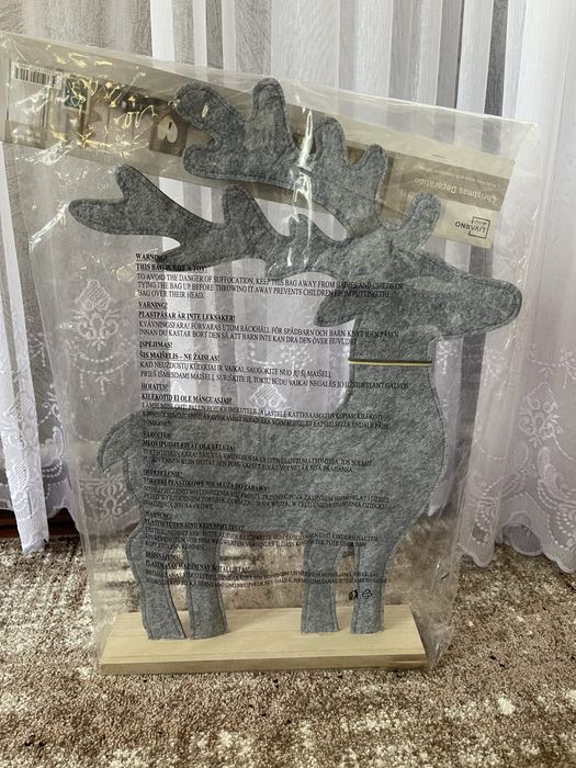 Новорічний декор, дід мороз, олень