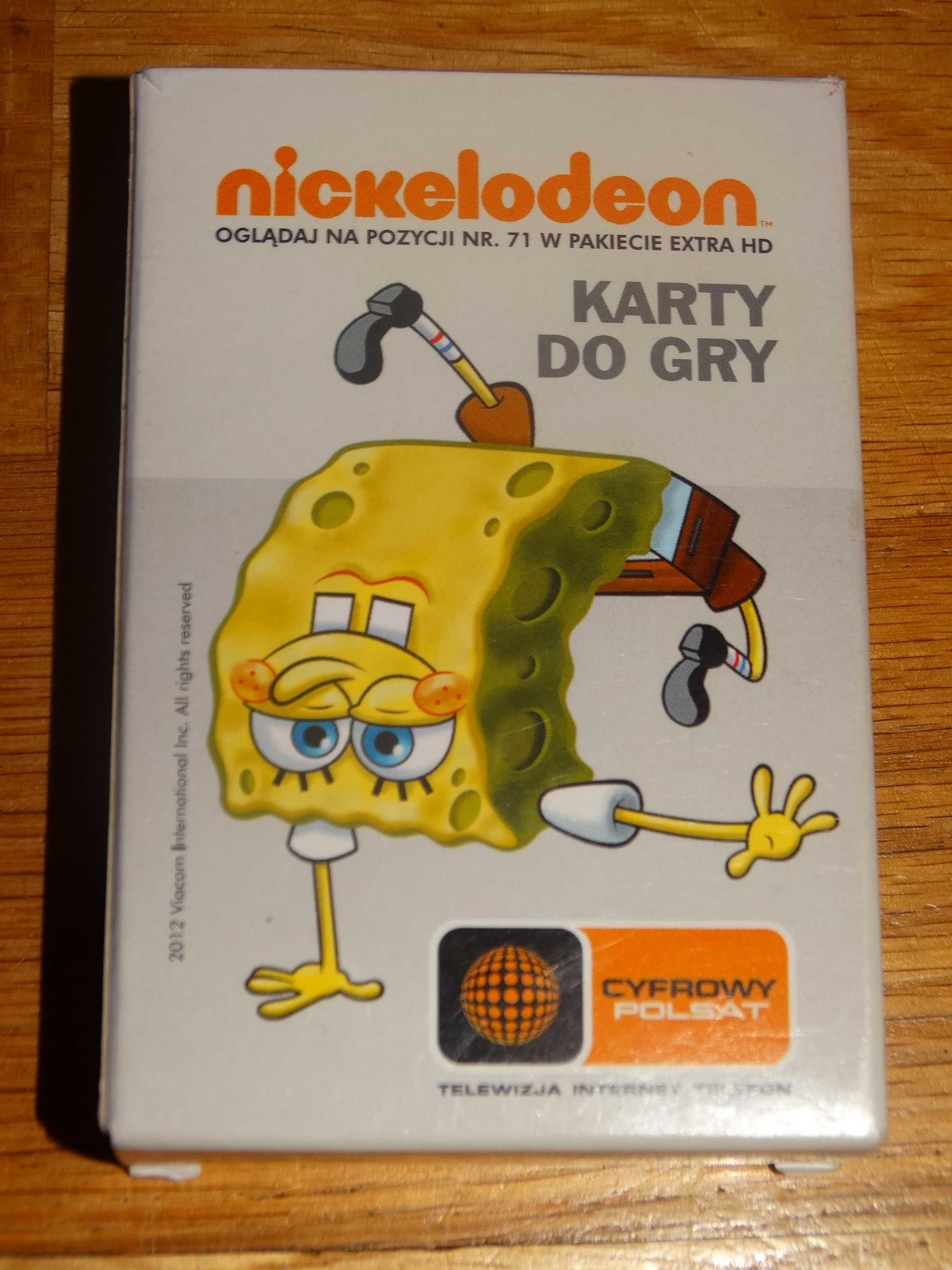 Talia 52 karty do gry Bohaterowie Nickelodeon Sponge Bob i inne Nowa