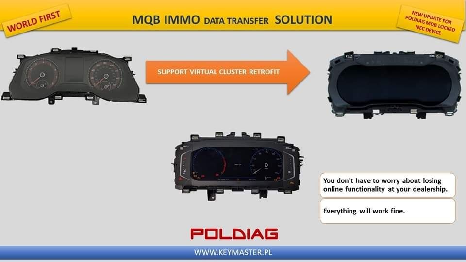 Poldiag , програматор VAG MQB NEC35xx RH850 OBD BCM2