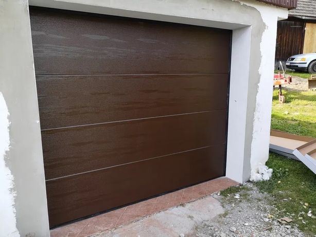 Brama garażowa segmentowa z napędem  2750x2250 brąz, biała, antracyt