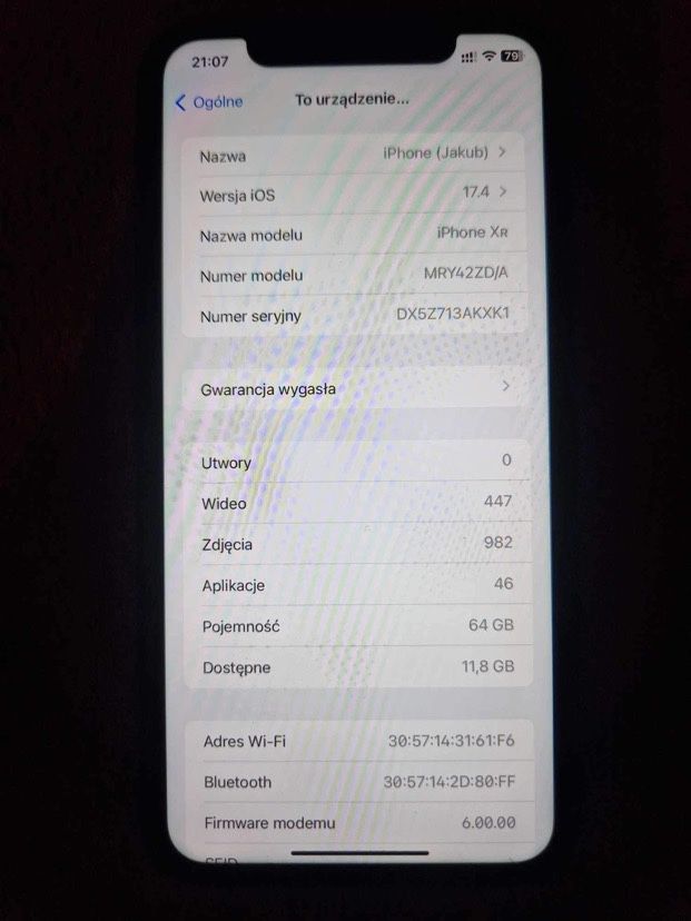 Iphone XR 64GB sprawny