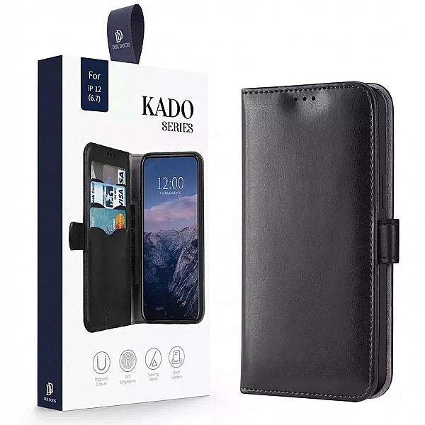 Etui z Klapką Kado do iPhone 12 Pro Max czarny