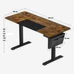 Eleganckie biurko z elektryczną regulacją wysokości Styl LOFT 120x60cm
