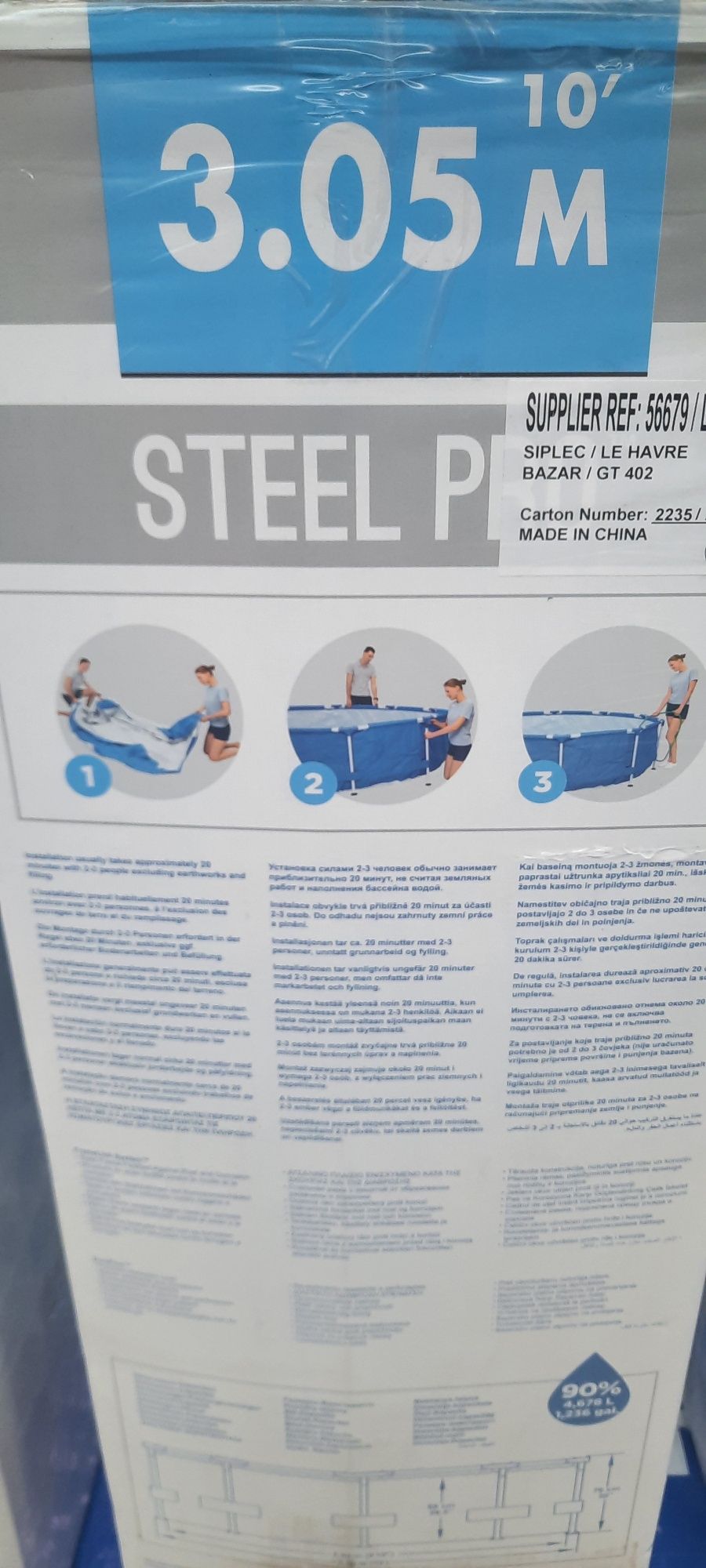 Basen stelażowy 305x76cm Bestway nowy okragły na taras, ogrod
