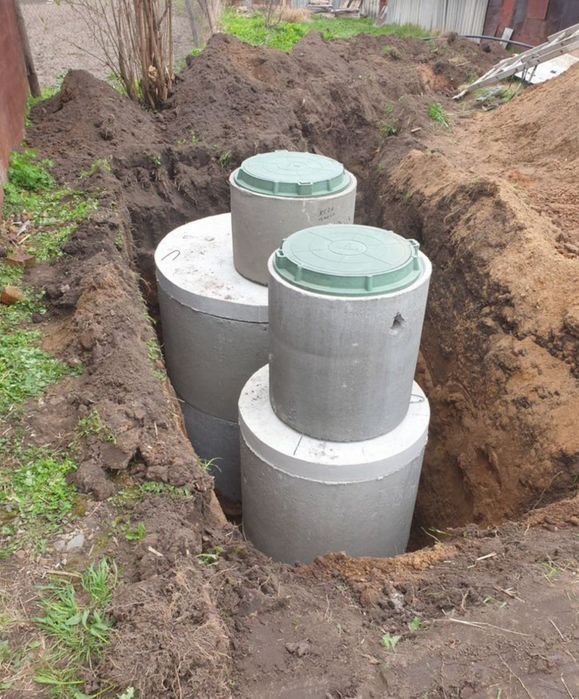 Септик із бетонних кілець, вигрібна яма, каналізація під ключ (ПКС235)
