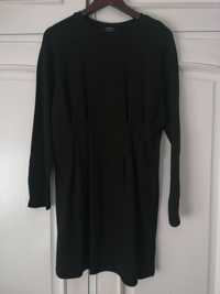 Vestido cintado preto