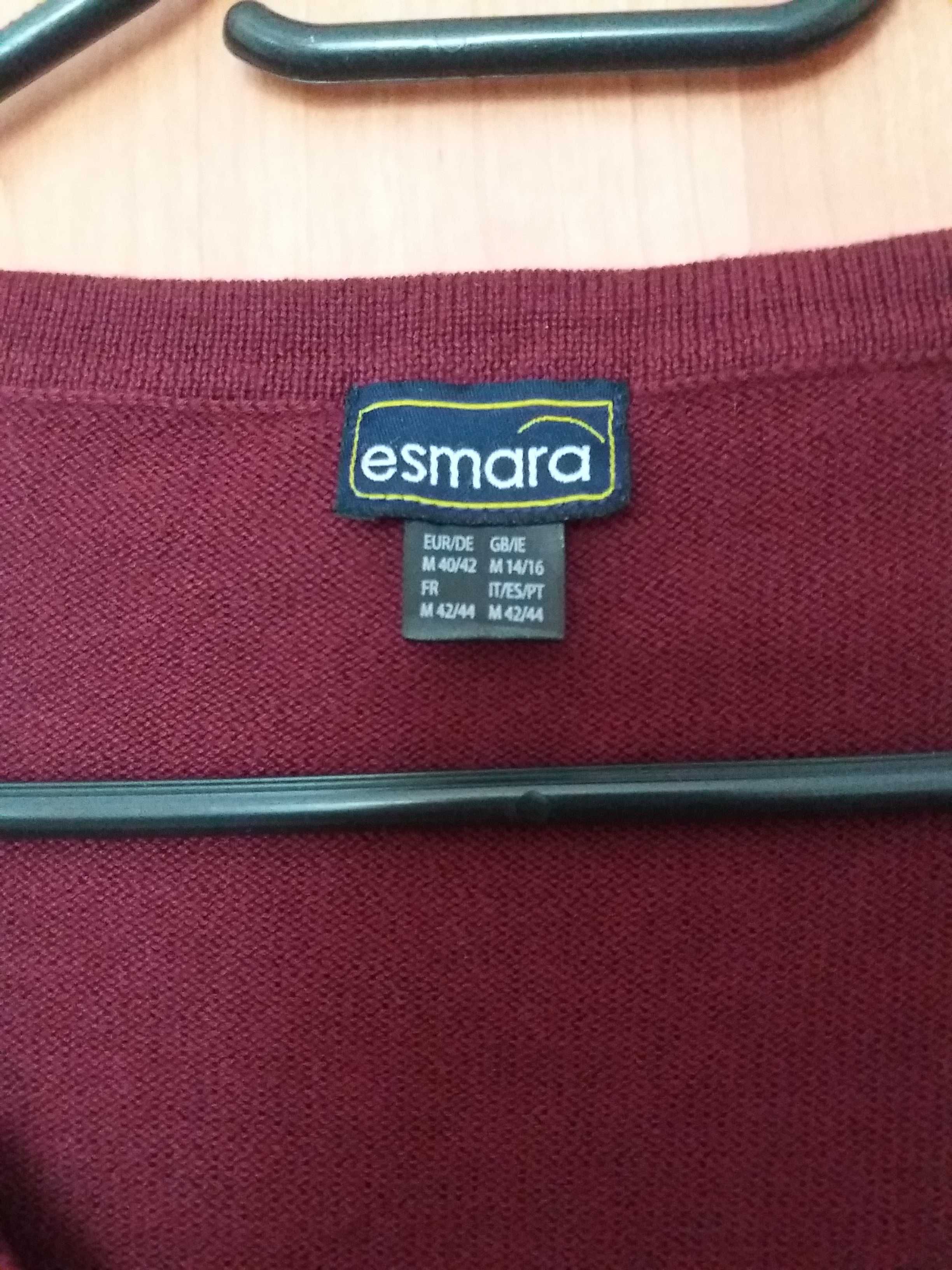 Bordowy sweterek kardigan Esmara 38 M