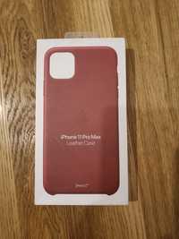 Skórzane czerwone etui Apple iPhone 11 Pro Max