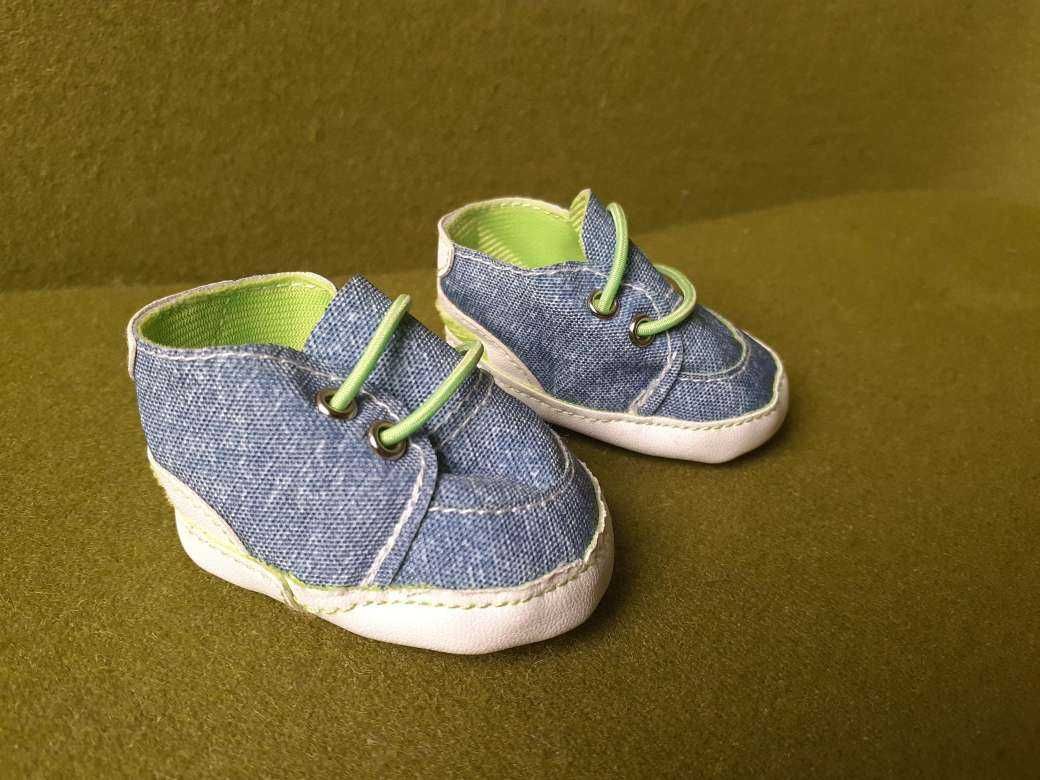 Baby Born Tenisówki dla lalki 43 cm Niebieskie 824207 jeans zielone