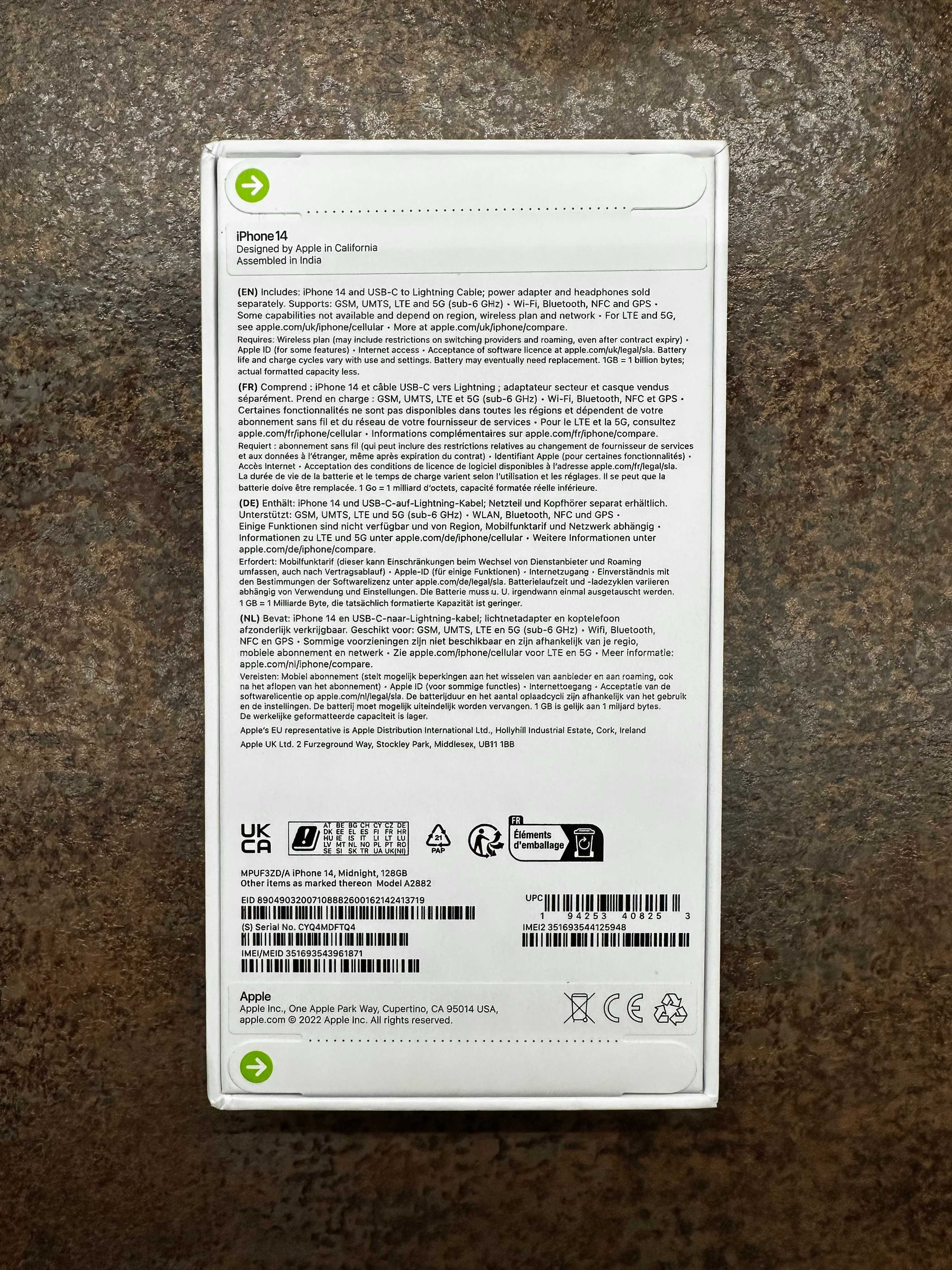 NOWY Apple iPhone 14 128GB Midnight