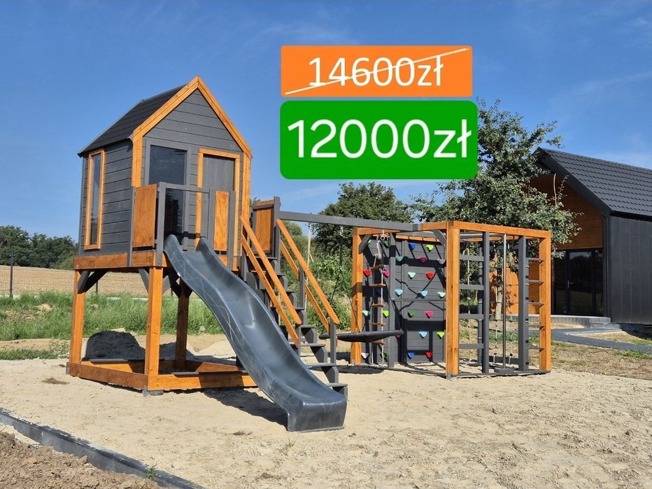 Plac zabaw - mała stodoła z małpim gajem