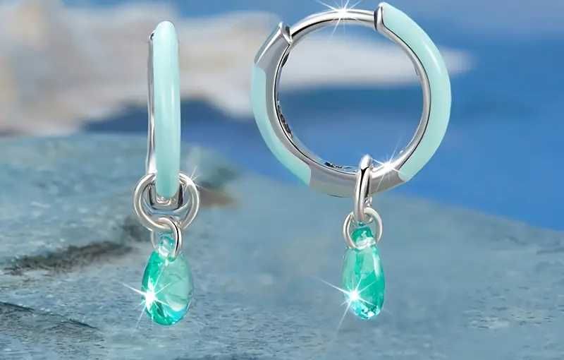 1 пара серебрянных сережек для женщин из чистой серебряной пробы с925