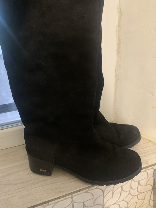 Сапоги 41 р високі замш натуральні