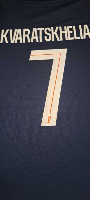 Strój PSG KVARATSKHELIA Nr 7  Zestaw Komplet na wzrost 135-145 cm