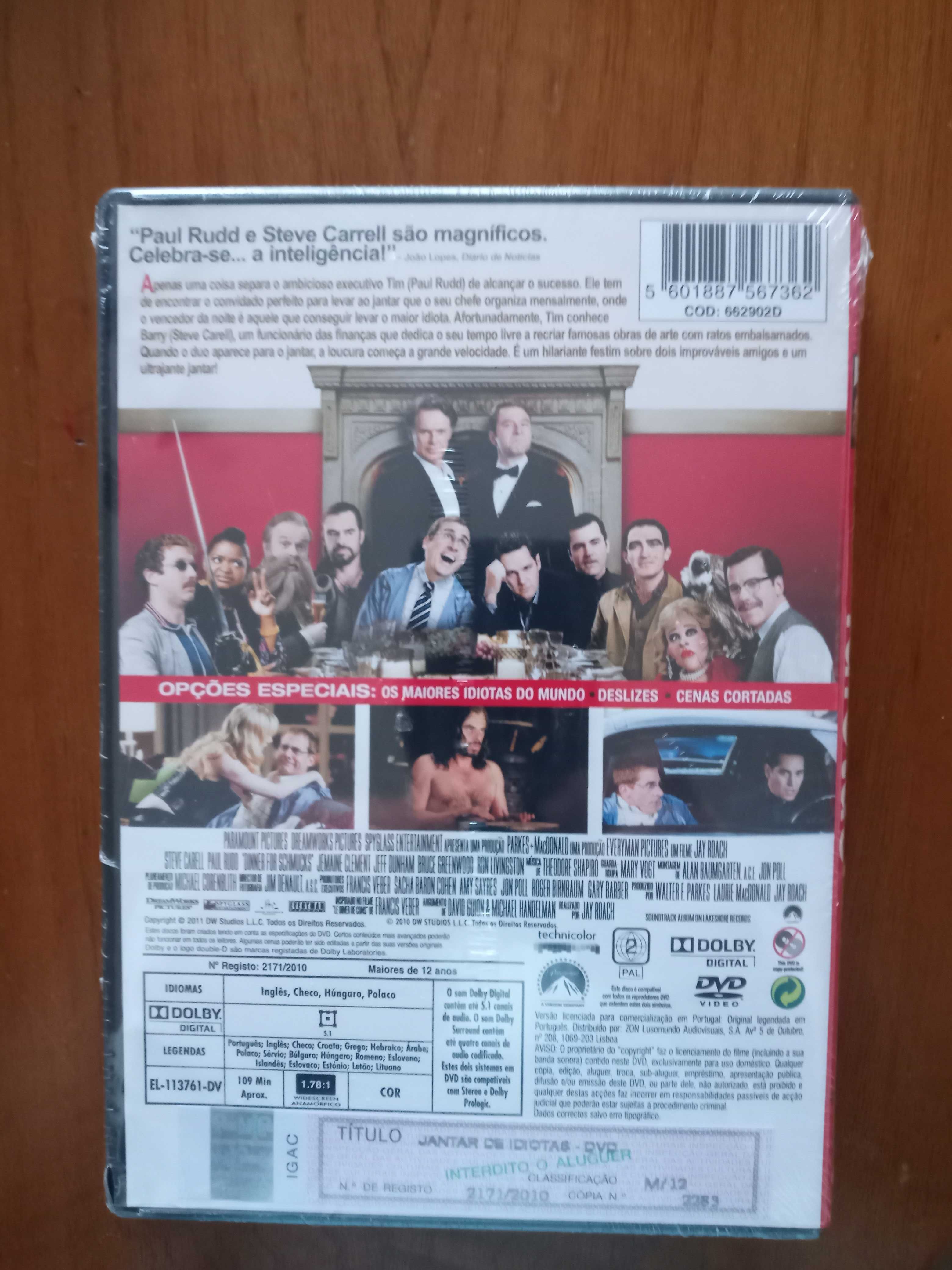 filme dvd original - jantar de idiotas - novo - selado