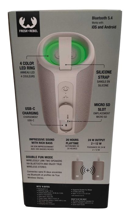 Głośnik przenośny Fresh 'n Rebel XL szary 24 W jak nowy