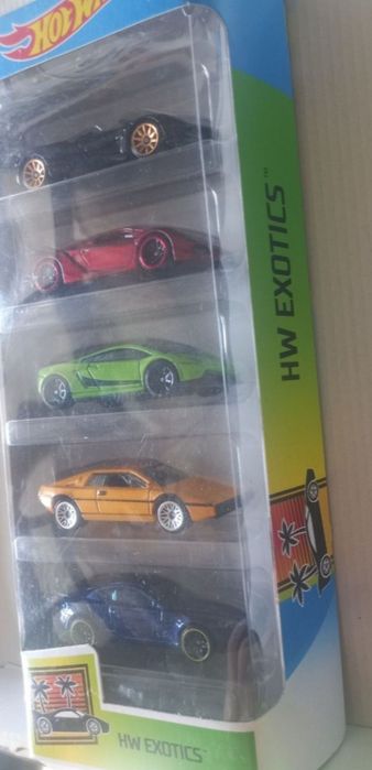 Pack 5 miniaturas hot wheels