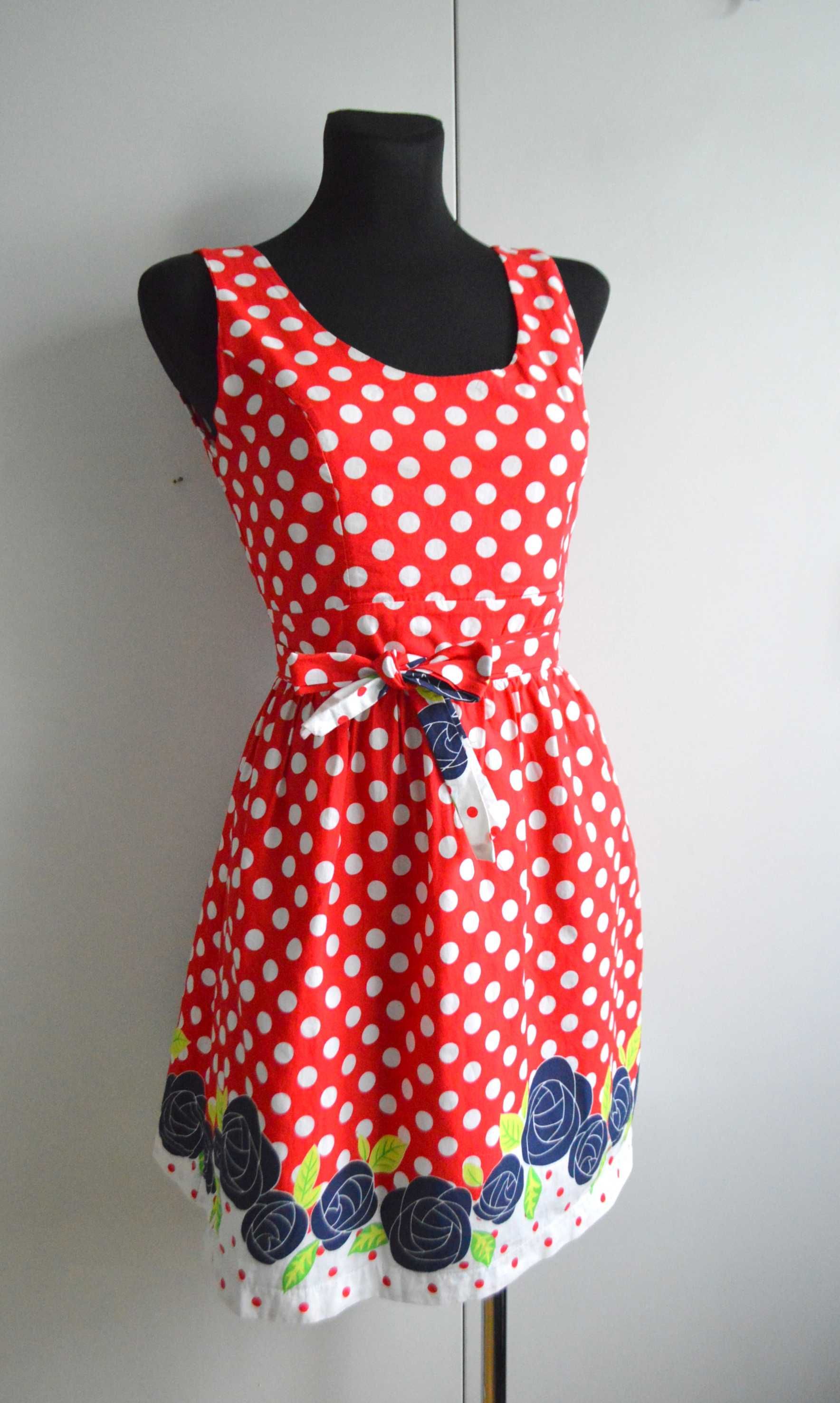 Vintage Retro ultra oryginalna sukienka skandynawska pin up jedyna S/M