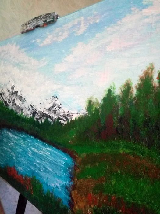 Картина отдых в горах