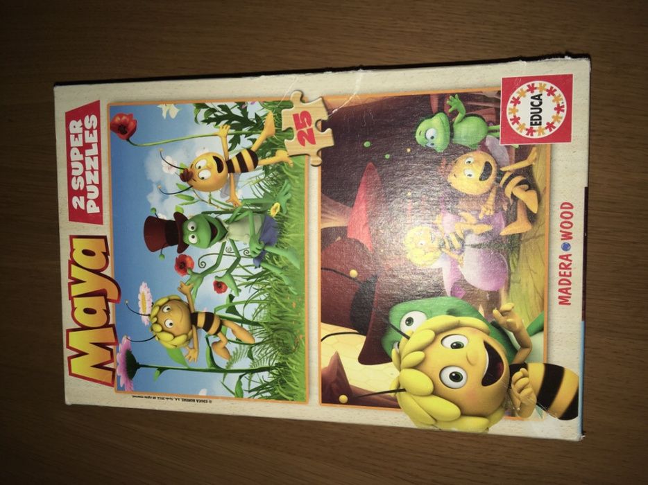 Puzzle duplo em madeira abelha Maia