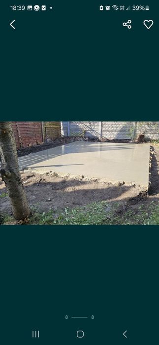 Wylewki betonowe pod Tarasy altany garaże domki