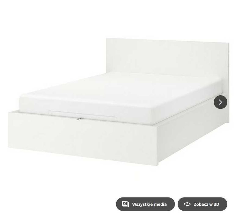 Sprzedam łóżko IKEA MALM z materacem/ JAK NOWE!