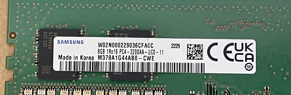 Pamiec RAM DDR4 32GB 3200Mhz 4x8GB M378A1G44AB0 - CWE