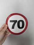 Знак "70" на авто МАГНІТНИЙ зйомний