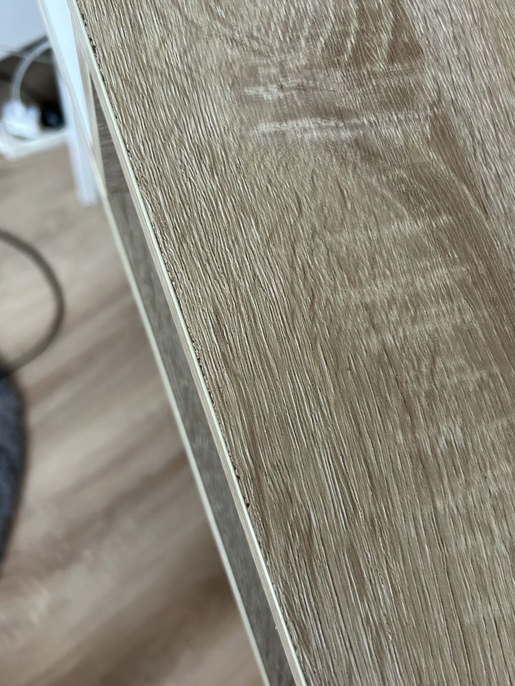 Biurko białe drewniane w stylu skandynawskim z szufladami stół stolik