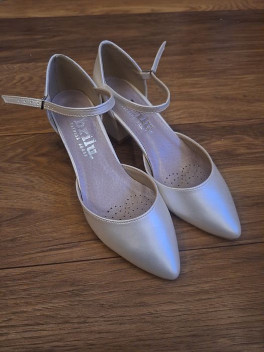 Buty ślubne perłowe Brilu r.38