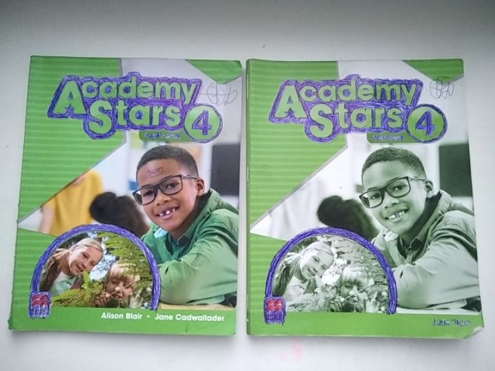 Книга підручник зошит Academy stars 4 pupils book workbook