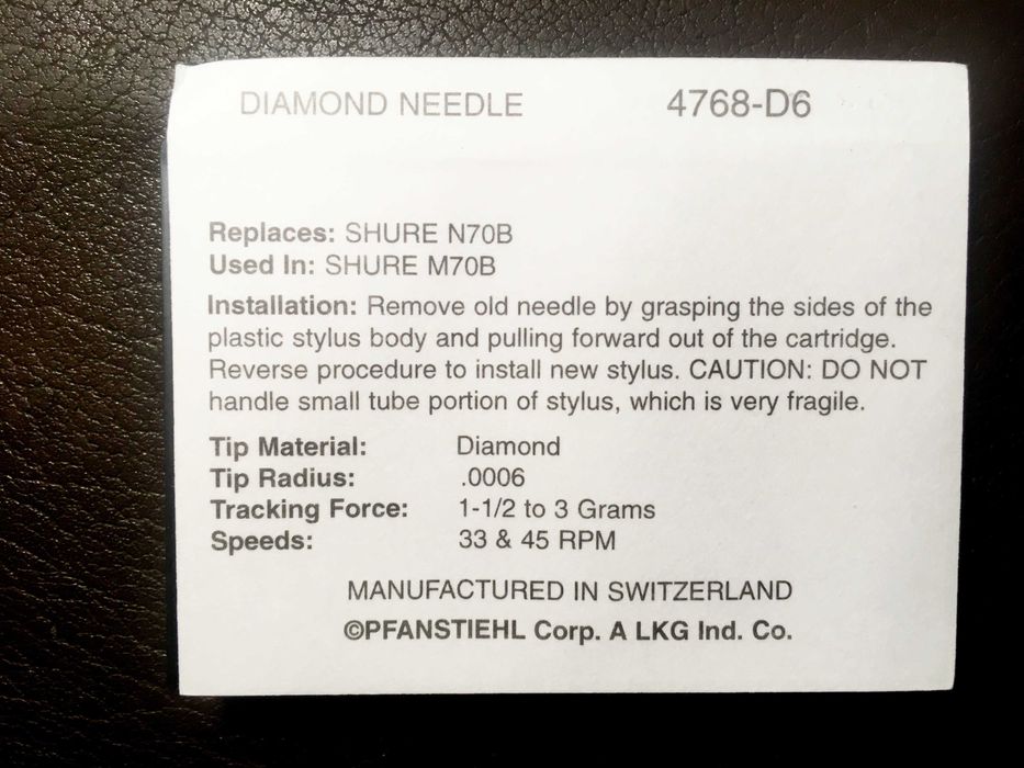 Игла SHURE SS35C M35S M70B M70BX SC35C
