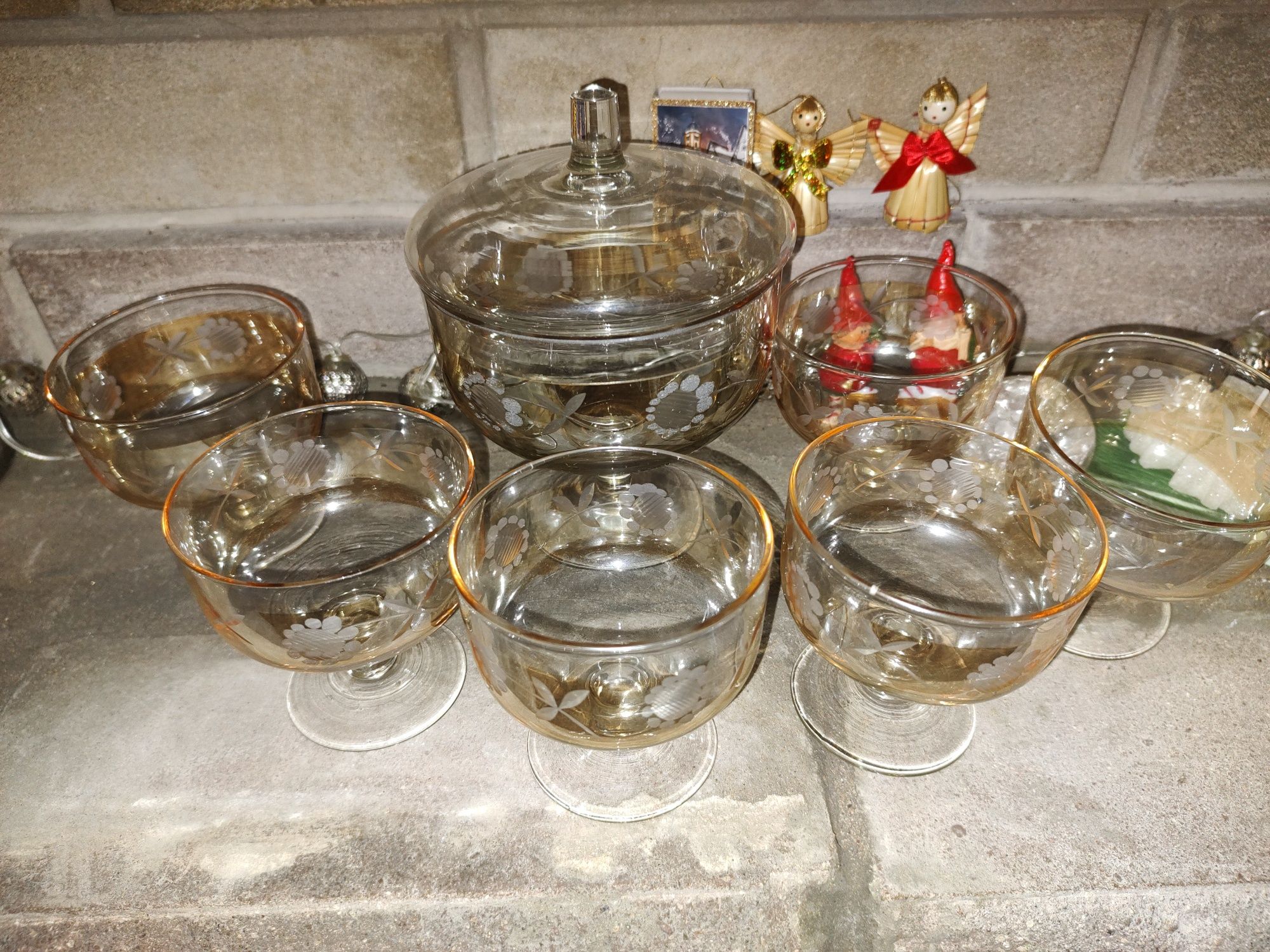 винтажные креманки шампанки на ножке 7шт. СССР, 60г.