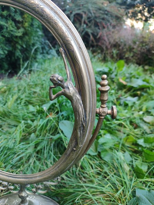 Piękna, stara mosiężna ramka do lustra/ fotografii- UNIKAT