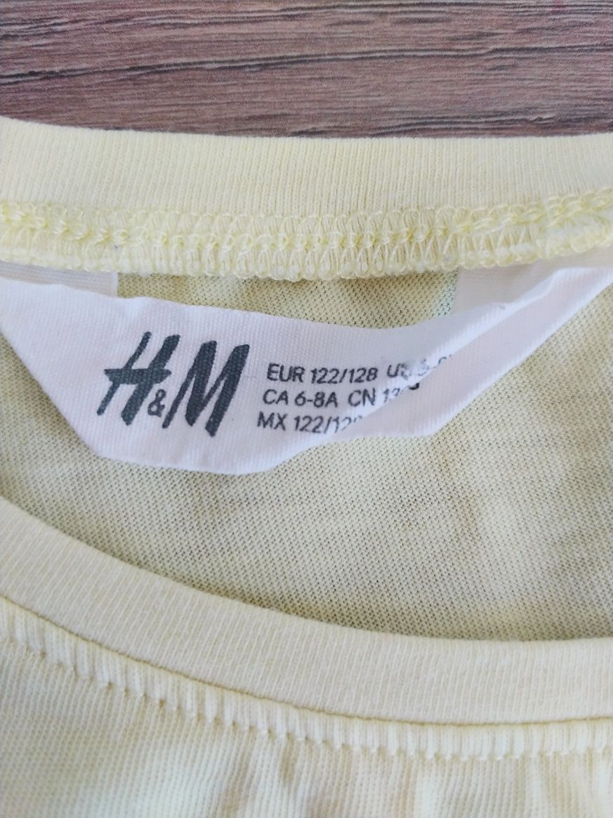 Zestaw bluzeczka legginsy 128 cm H&M tęcza my little pony żółta