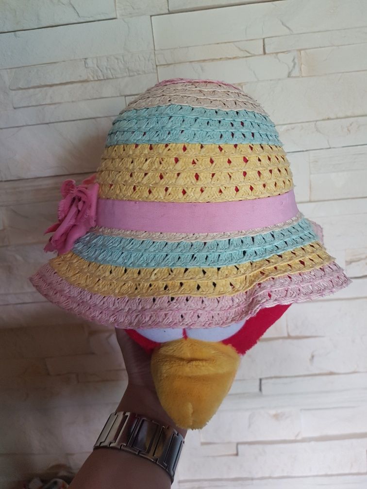Kapelusik-kot kotek oraz kapelusz w kolorowe paski H&M 92-104