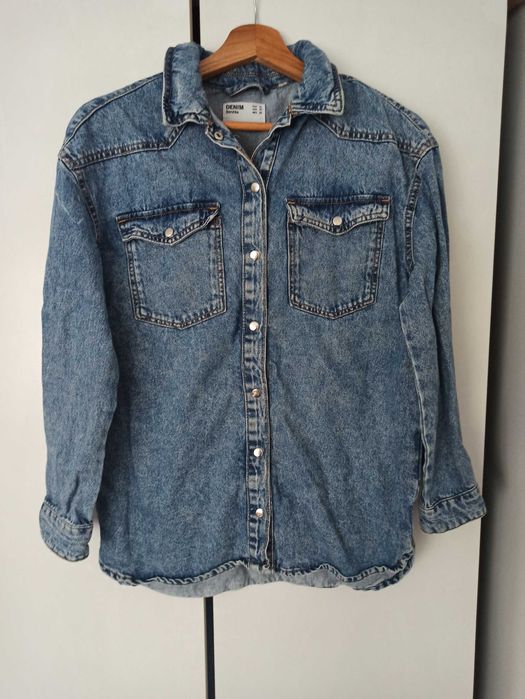 Jeansowa koszula Bershka r. XS oversize
