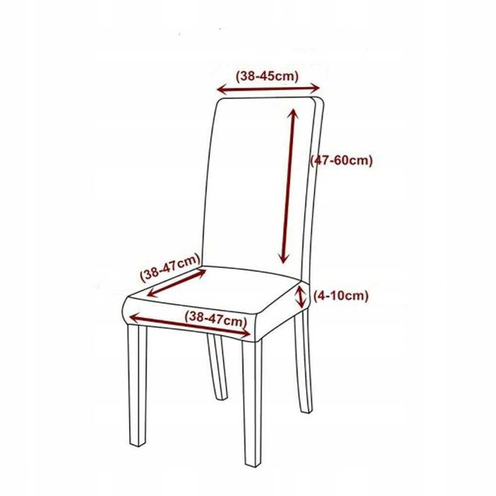 Pokrowce na krzesła wzór liście elastyczne uniwersalne 4 sztuki