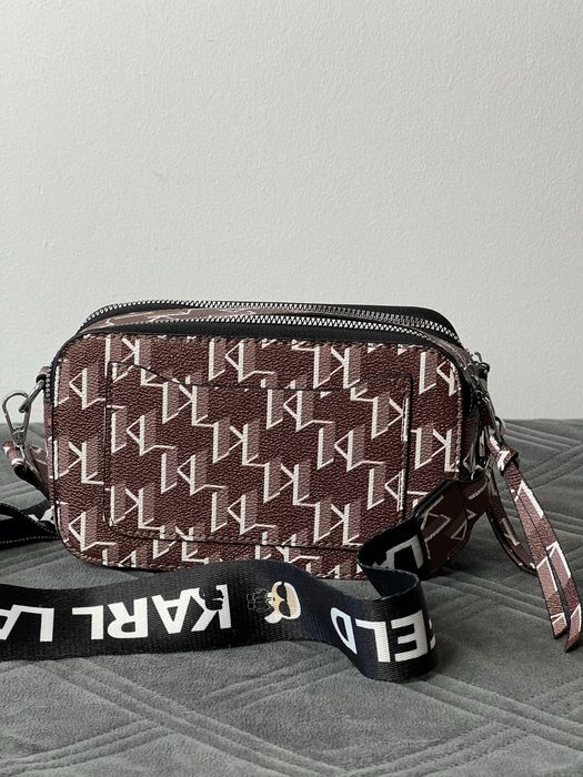 Torebka Karl Lagerfeld damska bordowa listonoszka