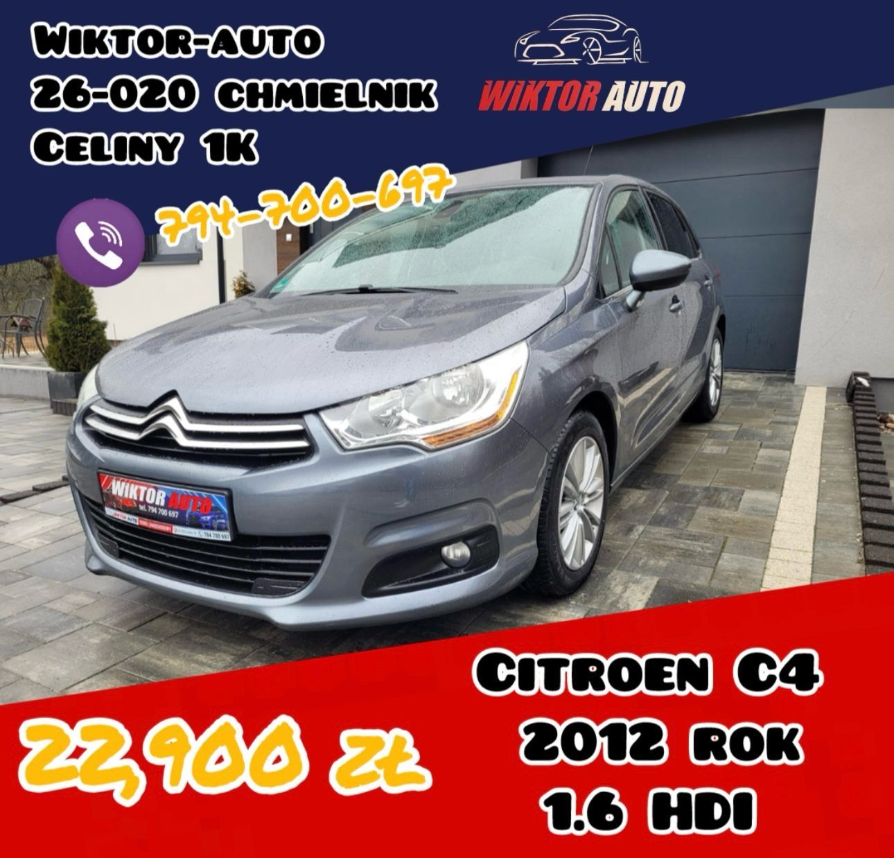 Citroen C4*Rok 2012*1,6 HDI*Serwis*Po opłatach*Raty