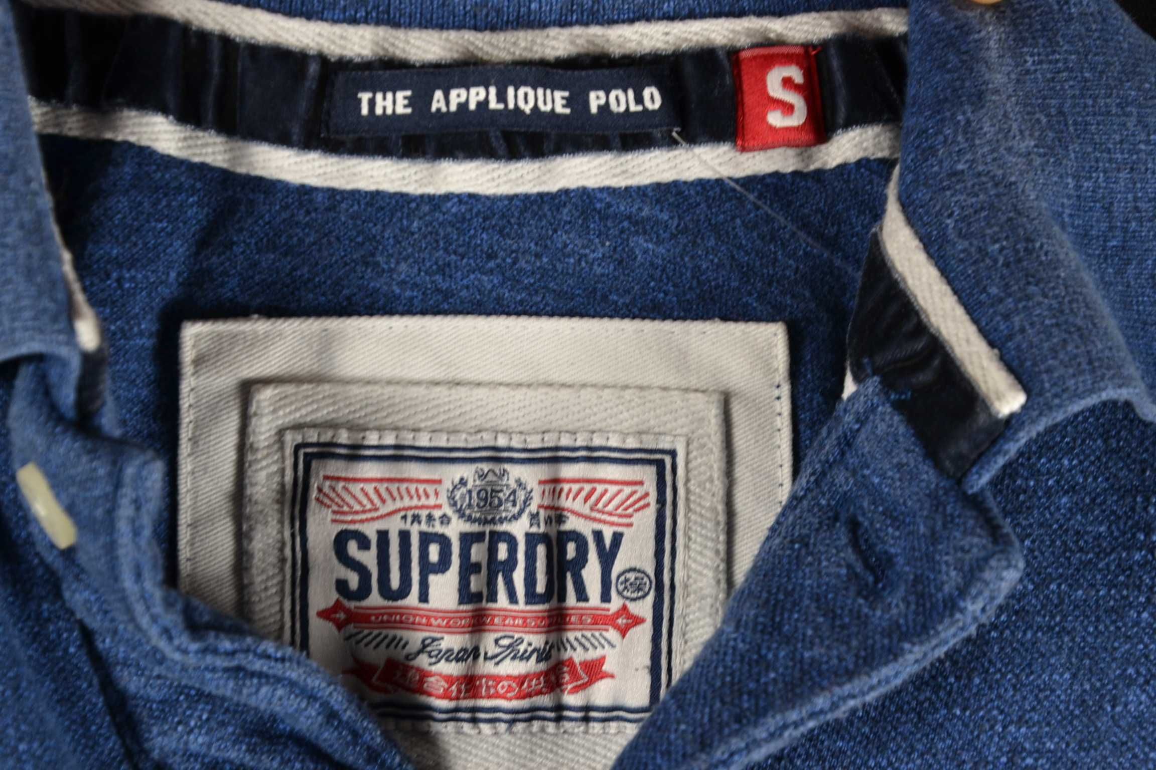 SUPERDRY The Applique Polo Koszulka Męska S Oryginalna Bawełna
