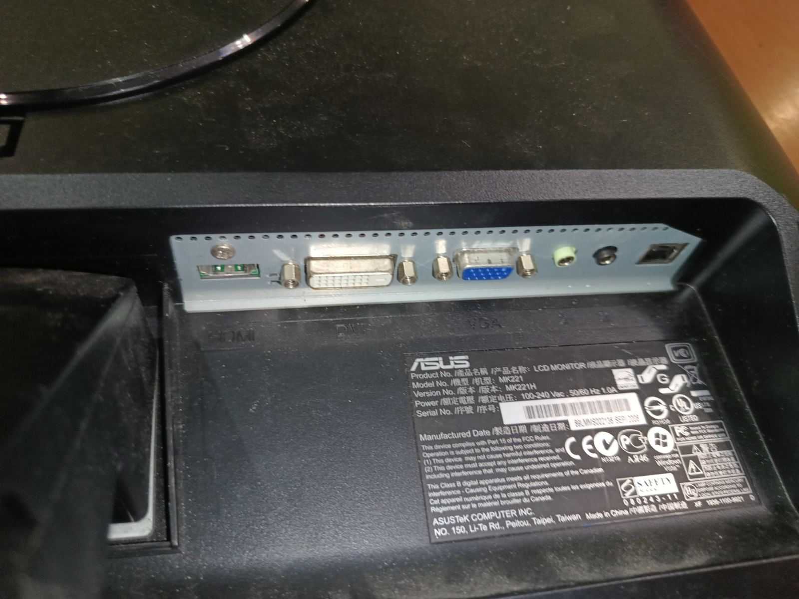 монітор Acer MK221H з відеокамерою, мікрофоном та дінаміками