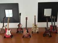 Guitarras em miniatura + bases