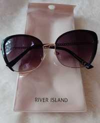 RIVER ISLAND/ Ekskluzywne okulary przeciwsłoneczne, kocie oczy, NOWE