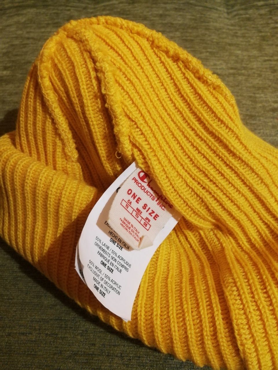 Czapka zimowa Champion beanie gold zółto-złota nowa dodatkowo oklei