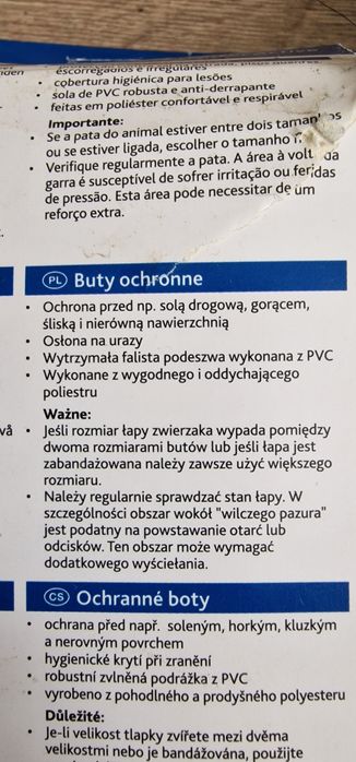 Buty ochronne dla psa Trixie M-L   - nowe