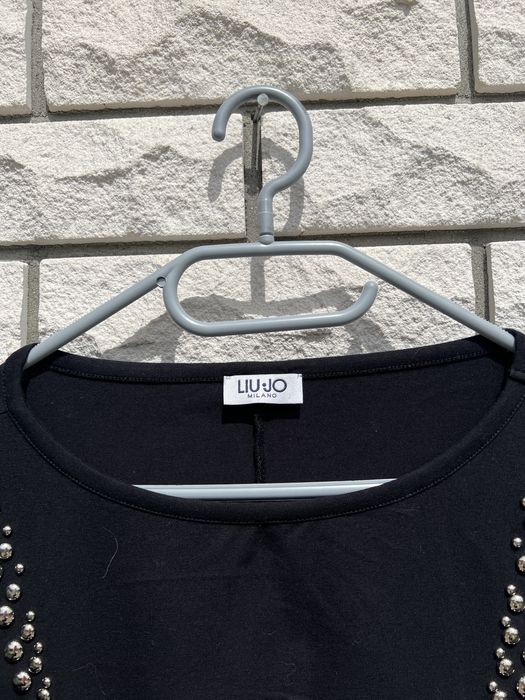 Czarna sukienka z długim rękawem i wycięciami,  Liu•Jo Milano rozm. M