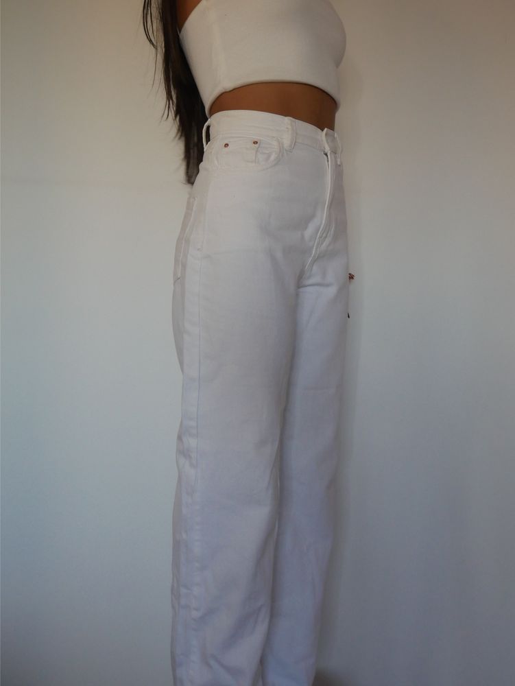 wide leg jeans, 34, bershka