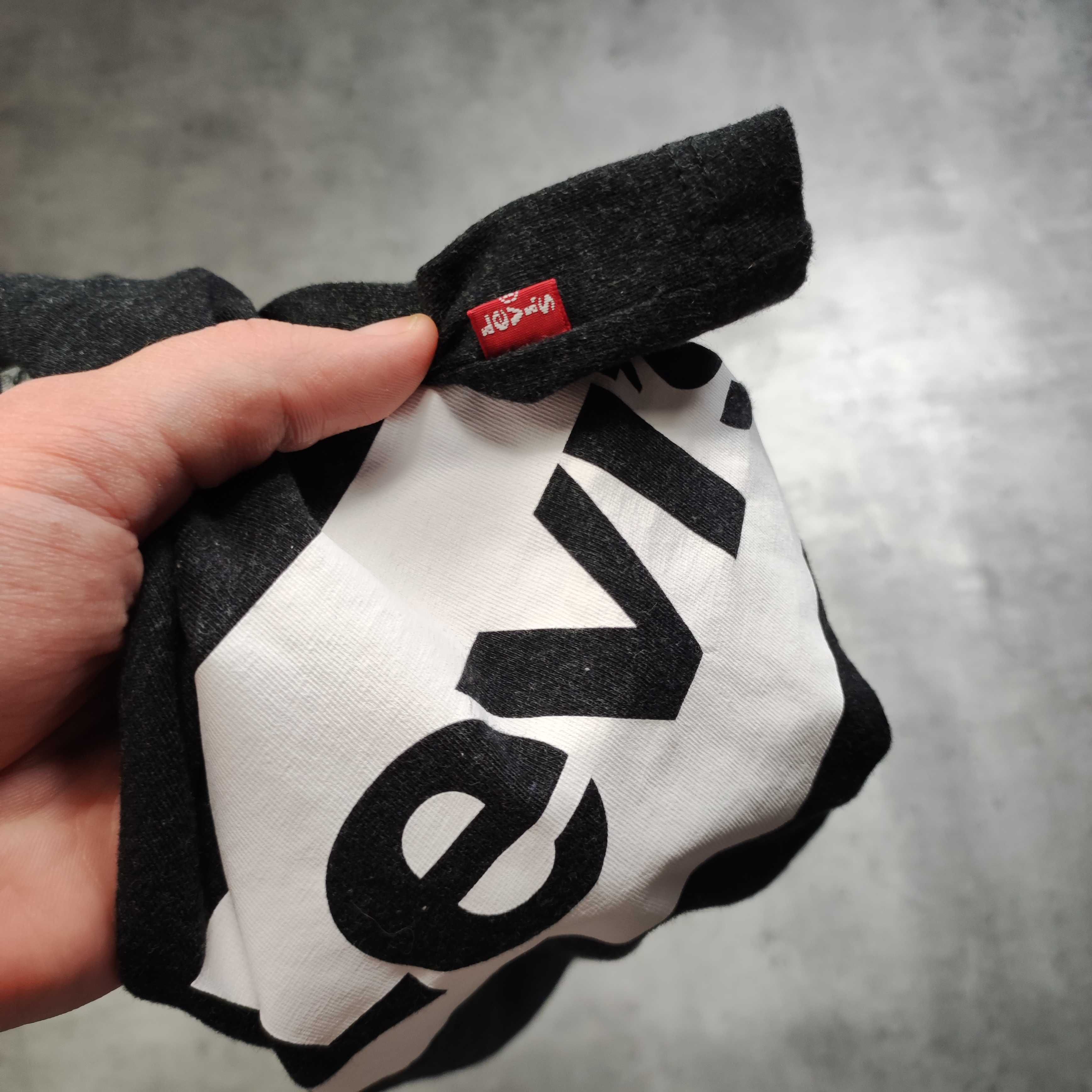 MĘSKA Koszulka Bawełna PREMIUM Duże Logo Levis Klasyczna Elegancka