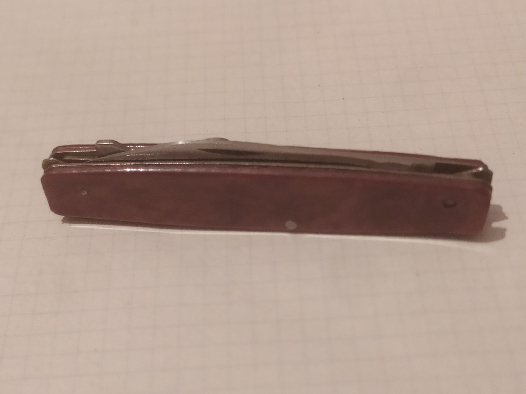 Перочинный складной туристический нож СССР с вилкой